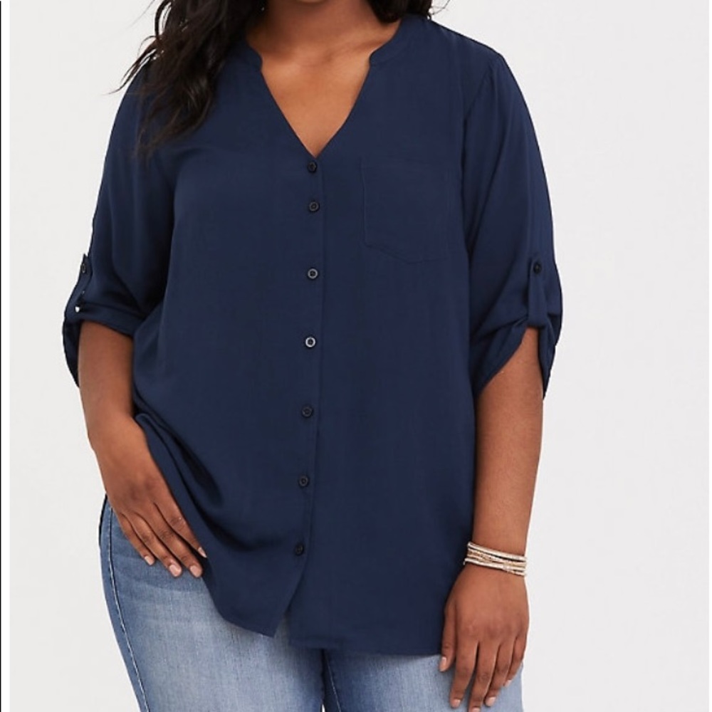Torrid Harper Button Front Blouse